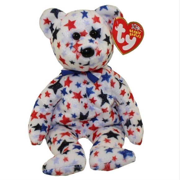 Ty Beanie Babies Bear  “Red White & Blue”! - Picture 6 of 6